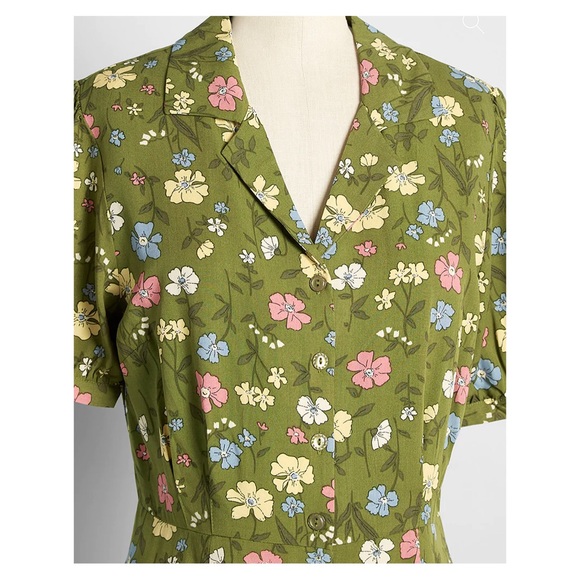 ModCloth Wildflower Power Shirt Dress NWT - Picture 4 of 12
